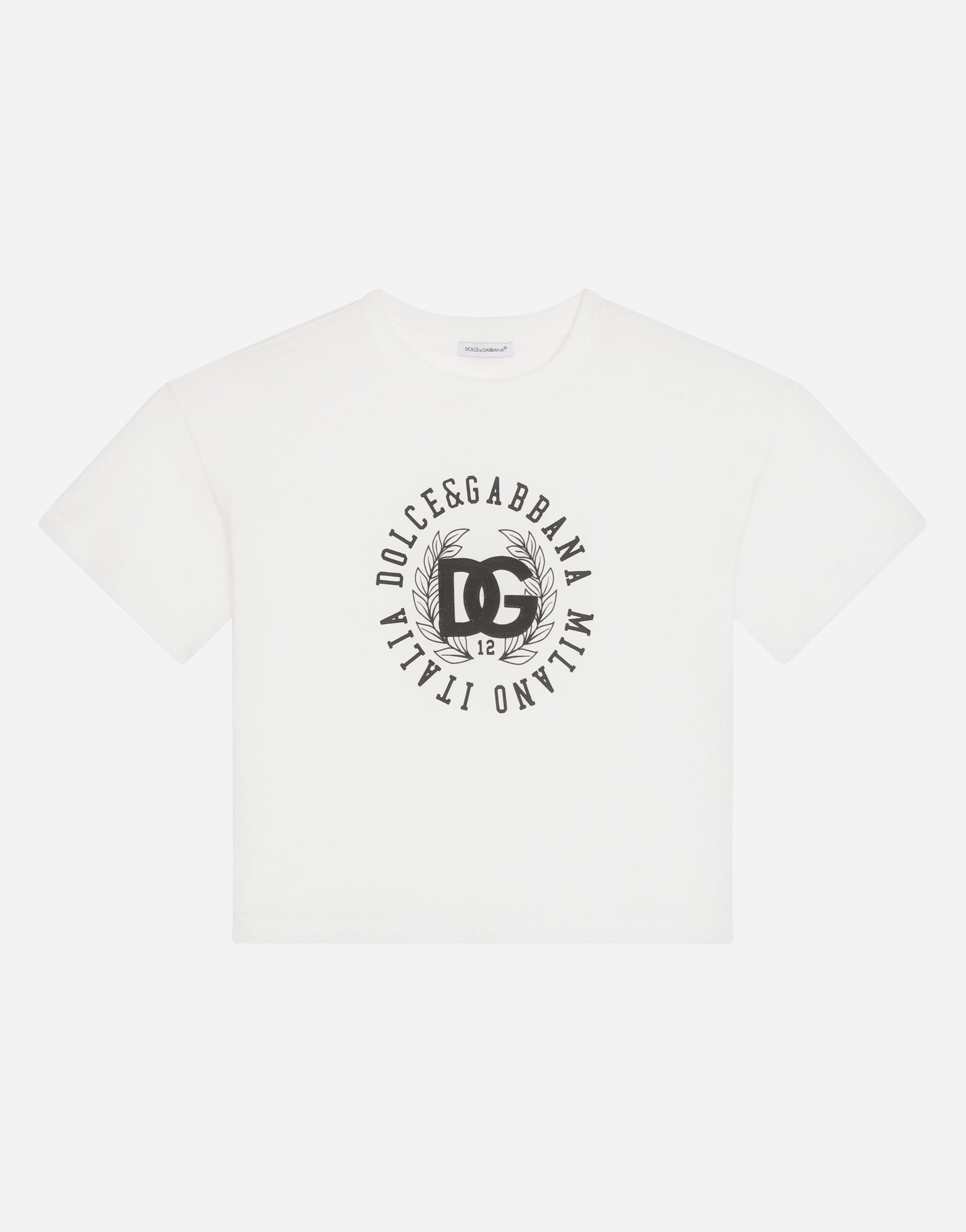 T SHIRT MANICA CORTA in White for Men Dolce Gabbana
