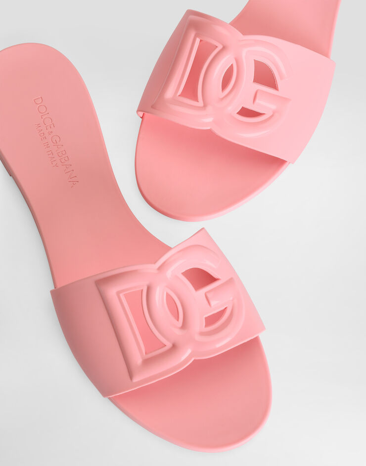 Dolce & Gabbana Badeslides aus Gummi Pink CW2215AN994