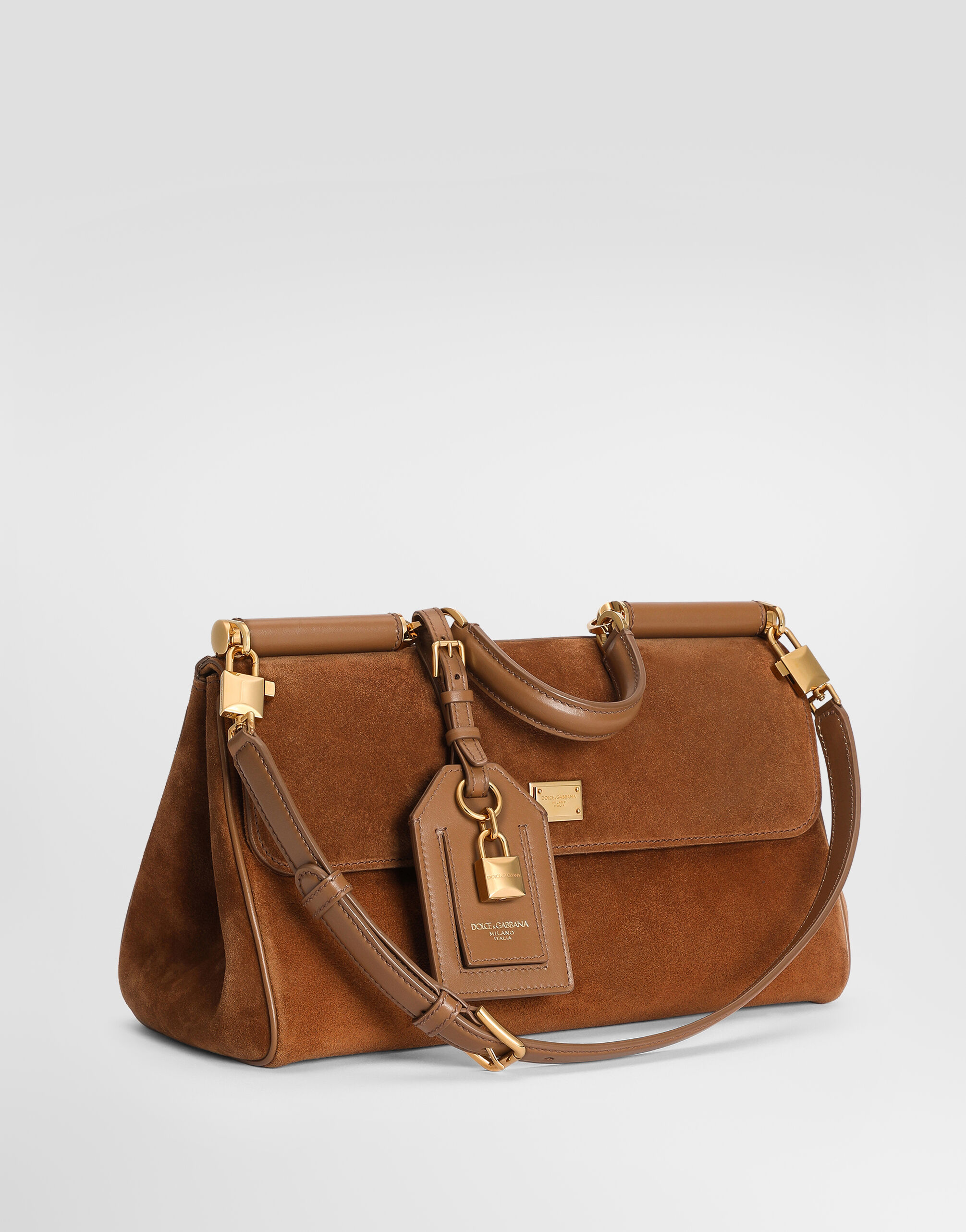 Medium My Sicily handbag in split calfskin in Multicolor for Women