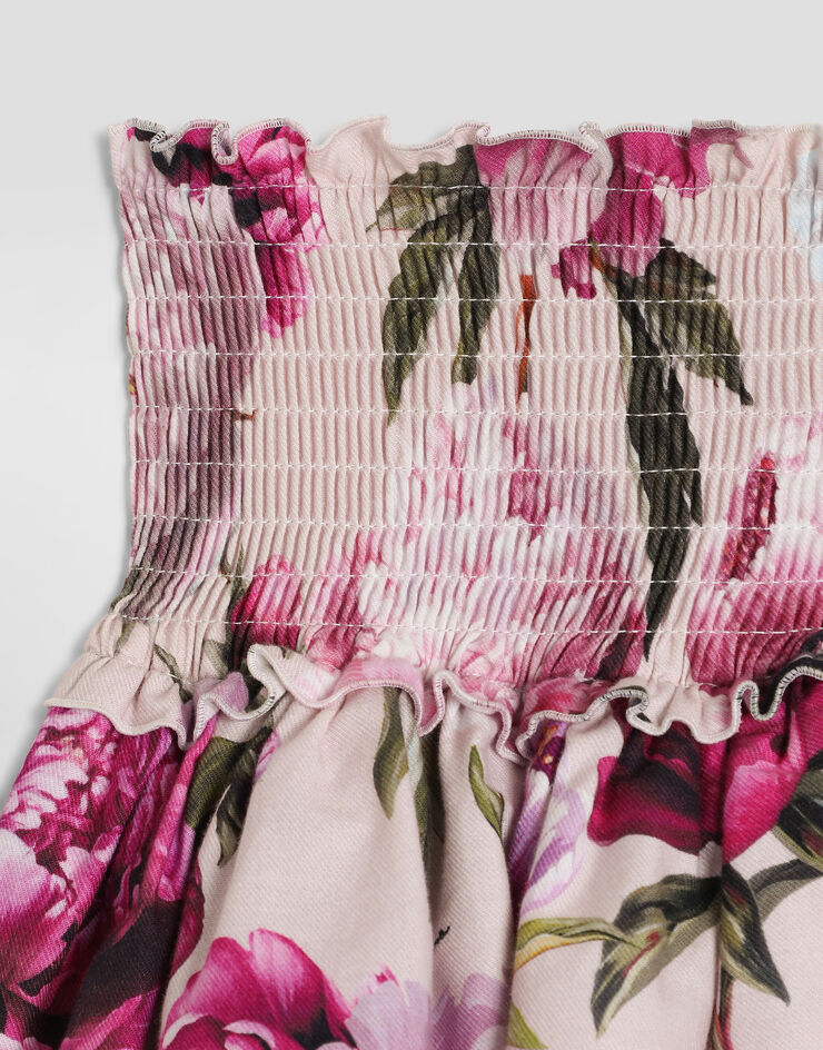 Dolce & Gabbana Peony-print cotton flannel skirt Dolce & Gabbana Peony-print cotton flannel skirt Multicolor L56I18G7QZV