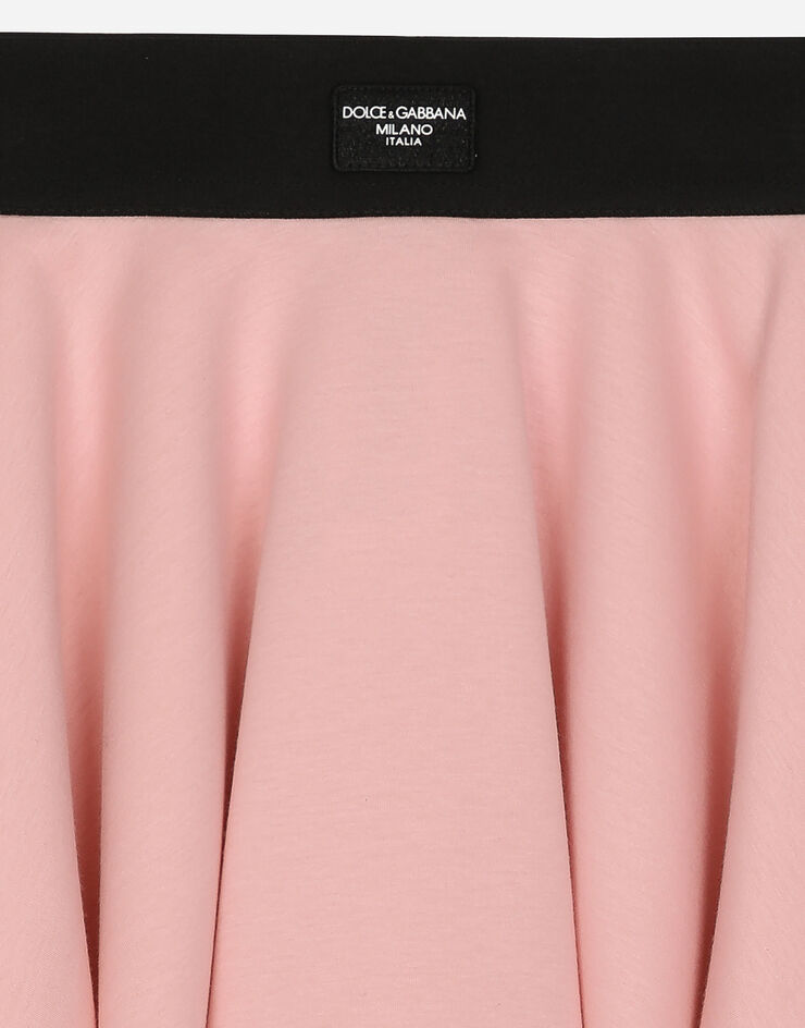 Dolce & Gabbana Mini-Tellerrock mit Logoplakette Rosa L54I67G7M7I