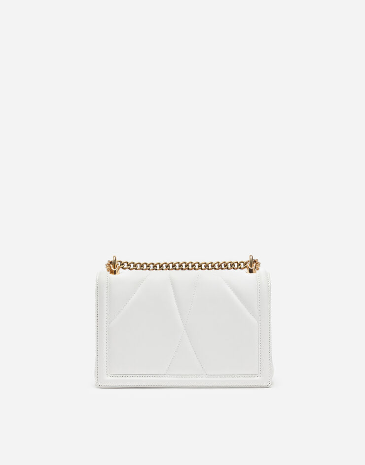 Dolce & Gabbana Medium Devotion crossbody bag in quilted nappa leather Optical White BB6652AV967