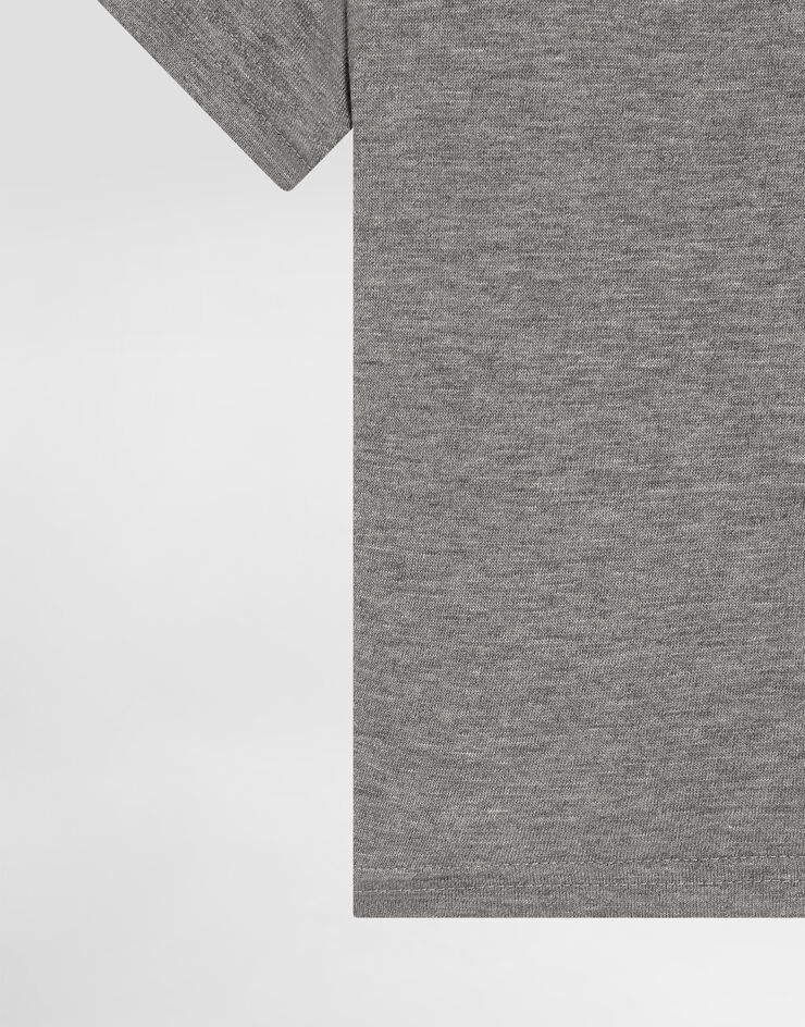 Dolce & Gabbana Camiseta de jersey con placa Gris L1JT7TG7OLK