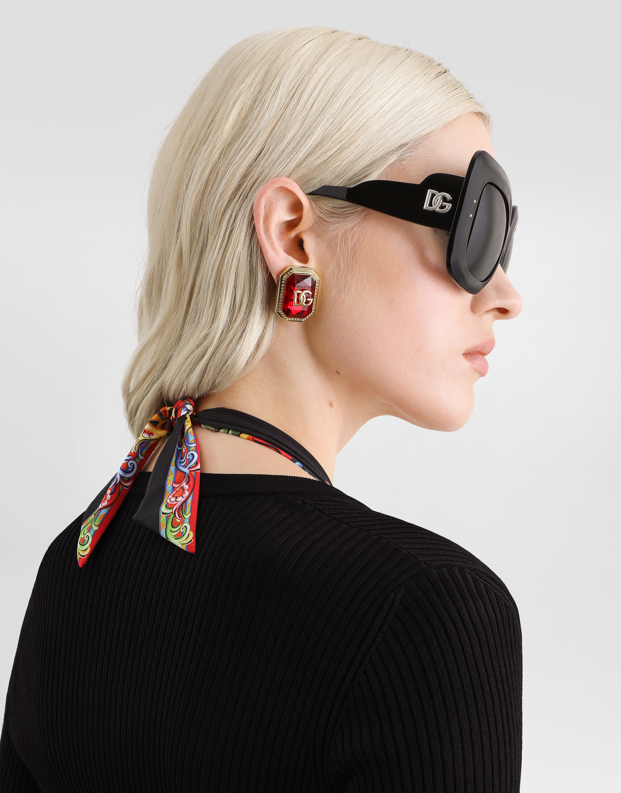 g*様 Dolce & Gabbana 黒 リブ編みカーディガン Blackのウィメンズ リブ ニット カーディガン | Dolce&Gabbana®