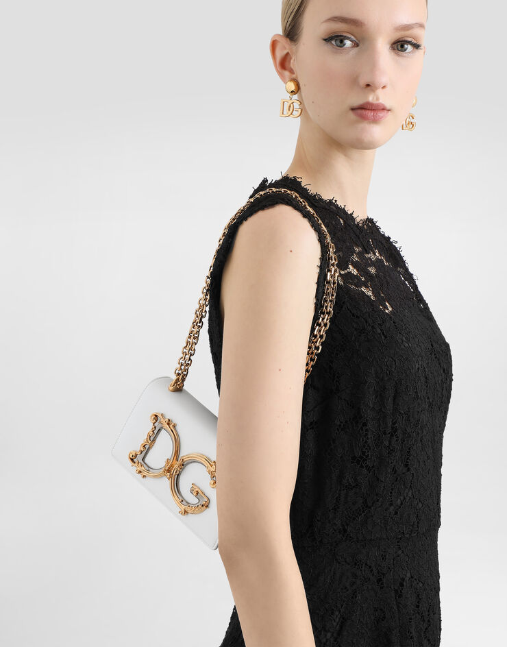 Dolce & Gabbana Bolso para el móvil DG Girls de piel de becerro Blanco BI1416AW070