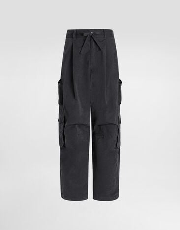Dolce & Gabbana Washed fabric trousers Grey GP15UTGK056