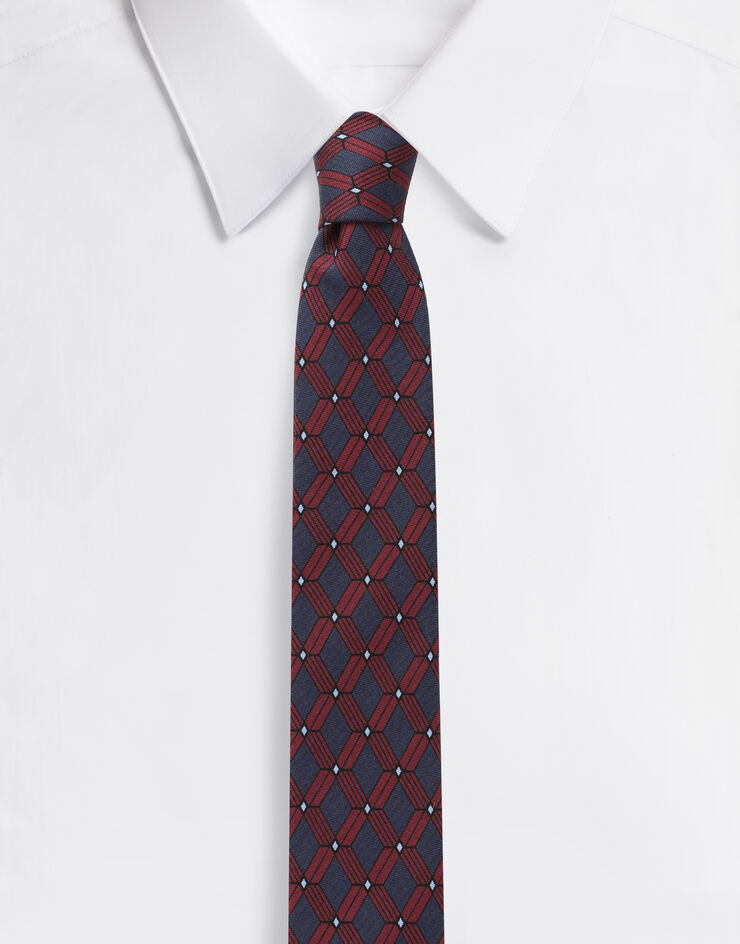 Dolce & Gabbana Cravate pan 6 cm en soie jacquard à motif cravate Multicolore GT149EG0XCP