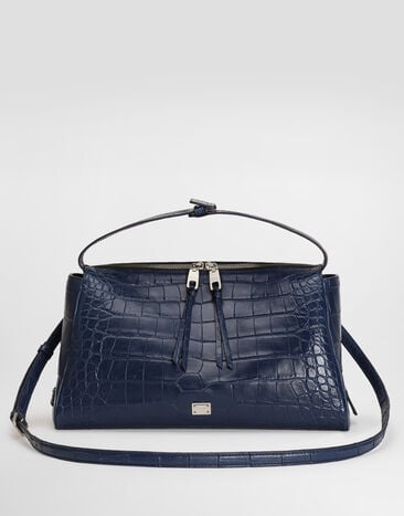 Dolce & Gabbana Vittoria alligator crossbody bag Denim BM2190A2T69