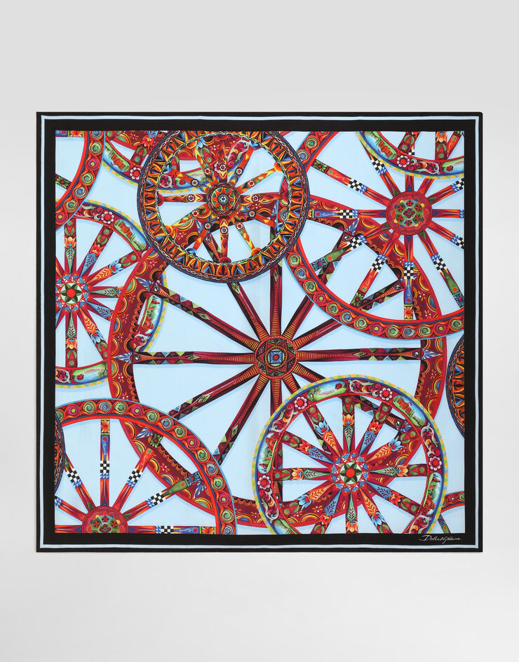 Dolce & Gabbana 70x70 carretto-print silk twill scarf Dolce & Gabbana 70x70 carretto-print silk twill scarf Multicolor GQ348EG0TDA