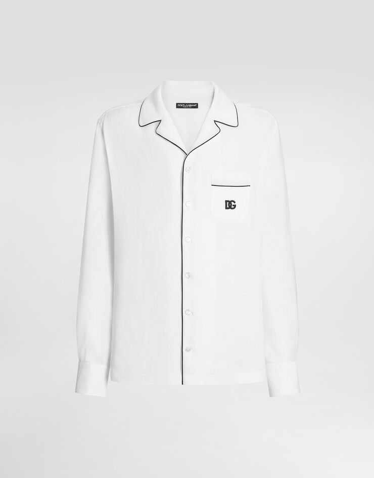 Dolce & Gabbana Linen vanity shirt White G5IF1ZGJ765