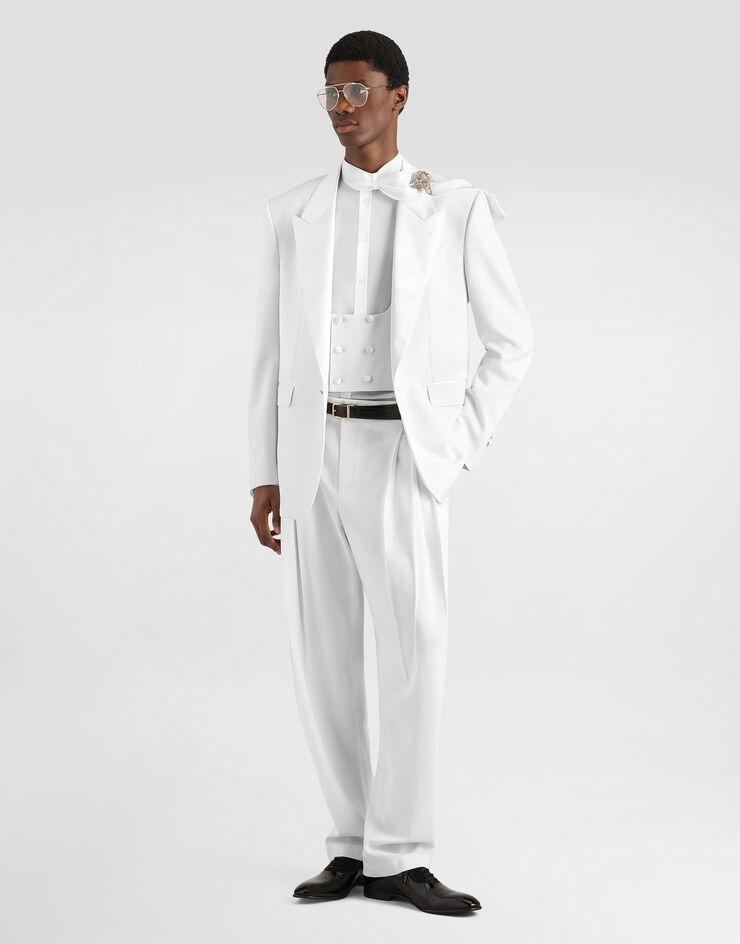 Dolce & Gabbana Palermo single-breasted tuxedo jacket in virgin wool Dolce & Gabbana Palermo single-breasted tuxedo jacket in virgin wool G2VN6TGK464