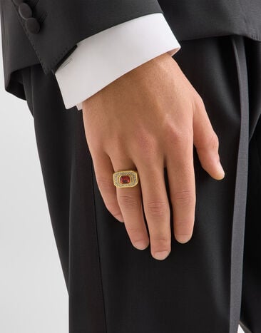 Dolce & Gabbana Rhinestone ring Red WRM1S2W1111