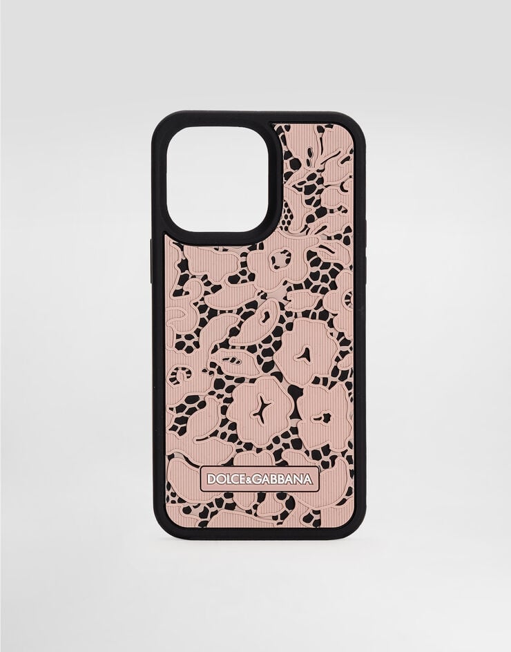Dolce&Gabbana Cover iphone 14 pro max in gomma pizzo Multicolore BI3252AO700
