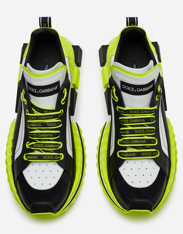 Dolce & Gabbana Fluorescent multicolored Super King sneakers BIANCO/GIALLO CS1649AX024