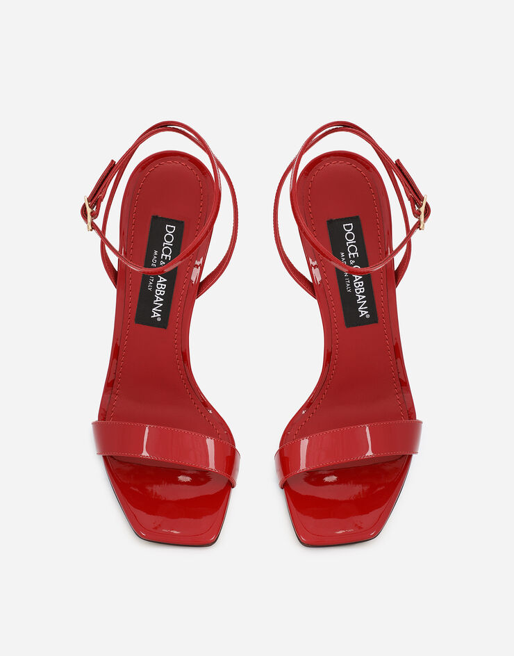 Dolce&Gabbana Sandalias de charol con tacón 3.5 Red CR1175A1471