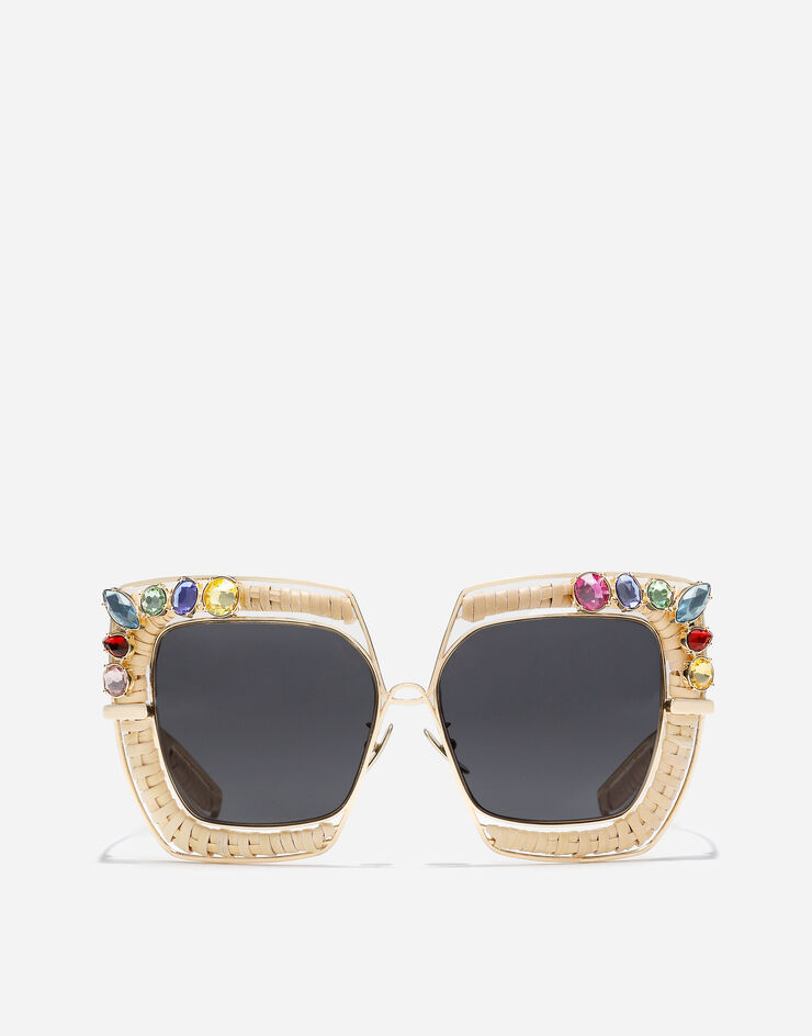 Dolce & Gabbana Sunglasses Rafia Fiori Gold VG2331VM287