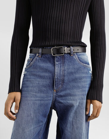 Dolce & Gabbana Calfskin belt Black BC4951AH850