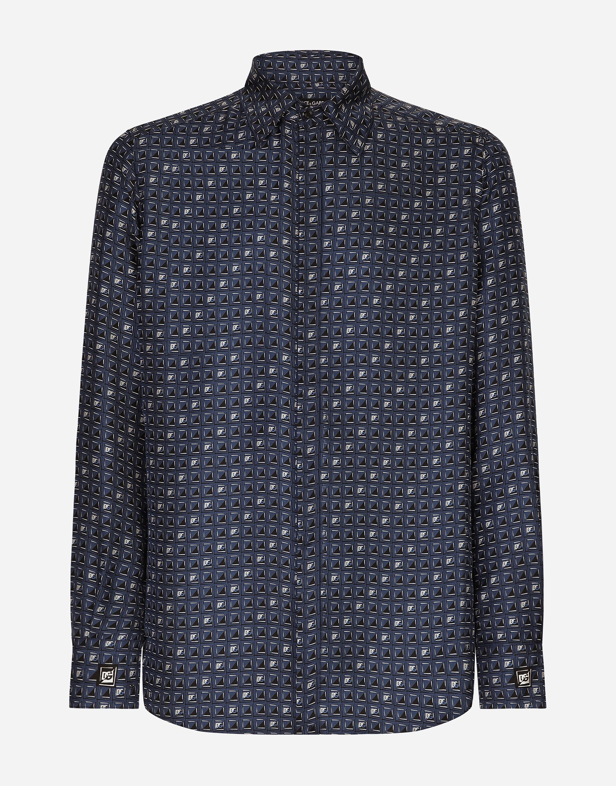 Tシャツ・カットソー Dolce & Gabbana SS24 'Martini' shirt (G5JL8TGH086 N2613) Cotton Martini-fit shirt with branded tag in Black for Men