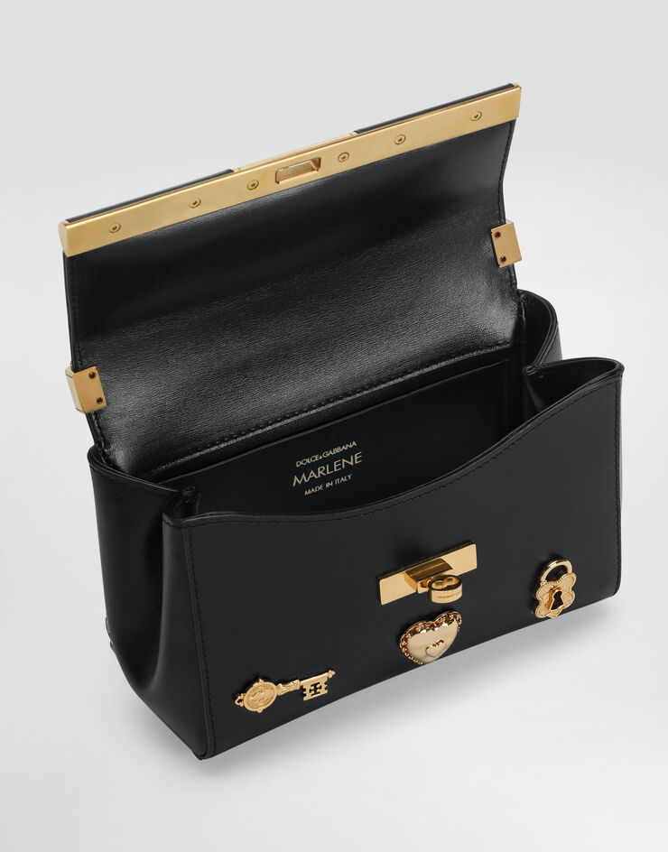 Dolce & Gabbana City Bag Mini Marlene aus gekrispeltem Kalbsleder Mehrfarbig BB7766AG680