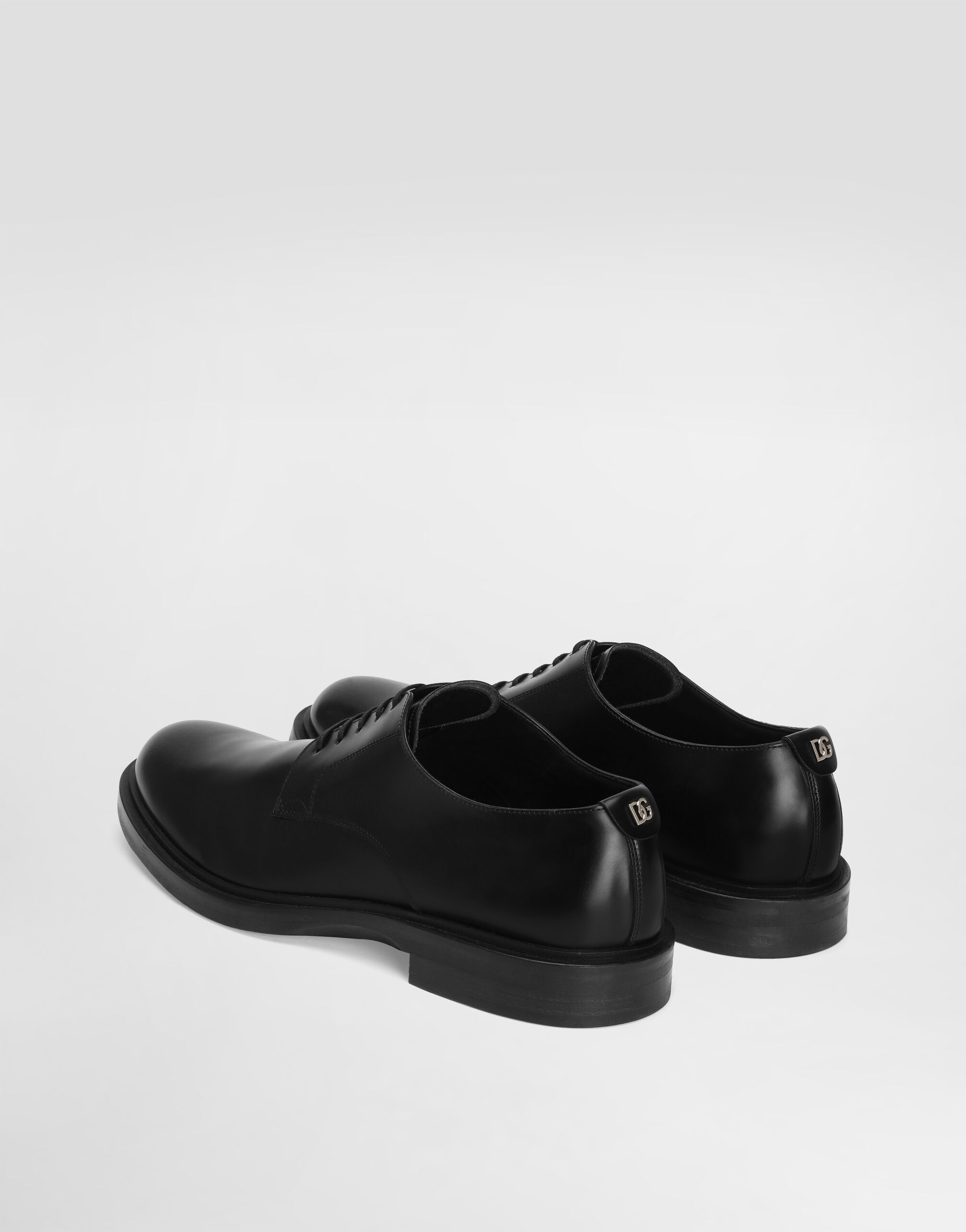 Brushed calfskin Derby shoes in Black for Men | Dolce&Gabbana® US