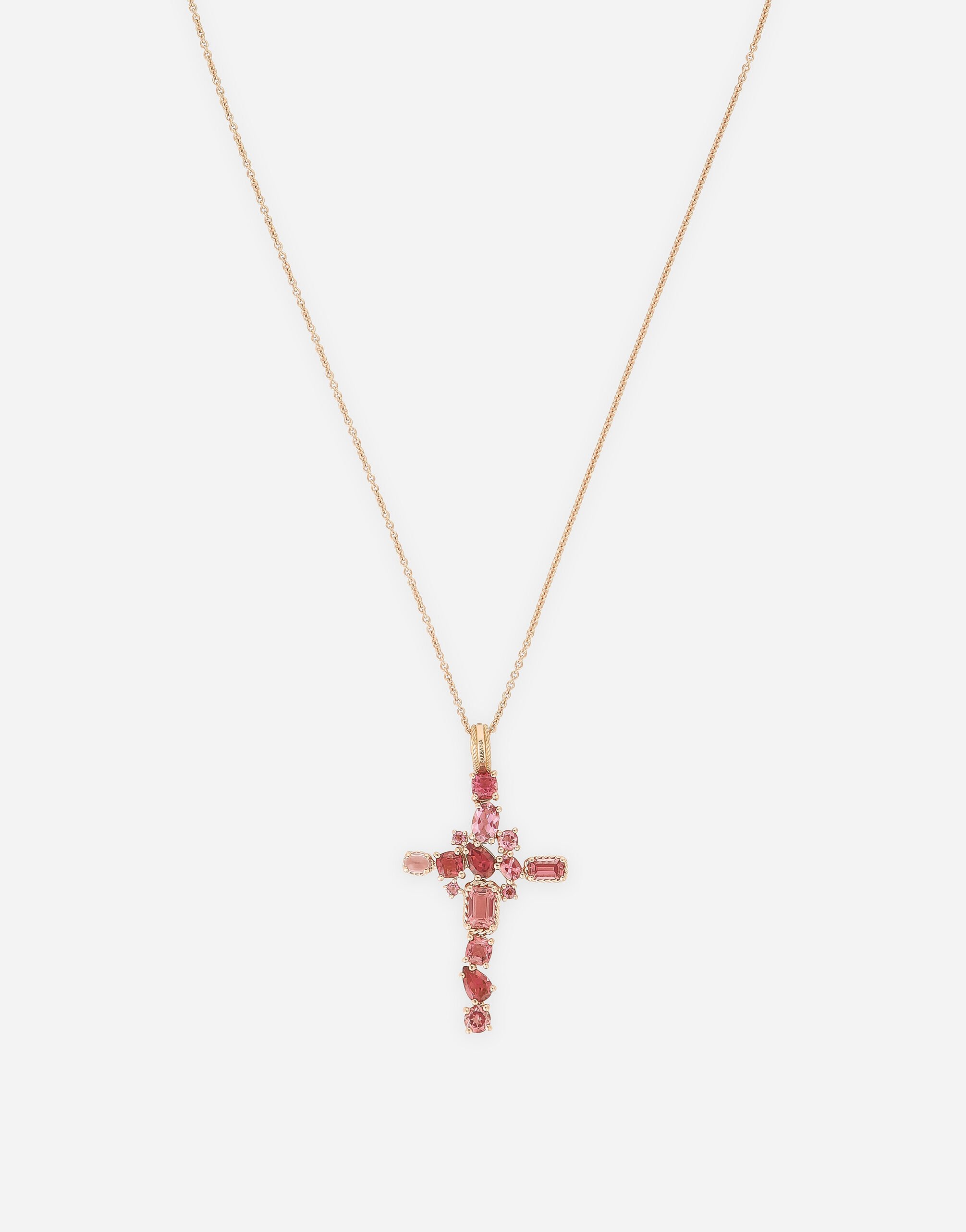 Rainbow Monochrome Pendant 18 carat red gold and pink