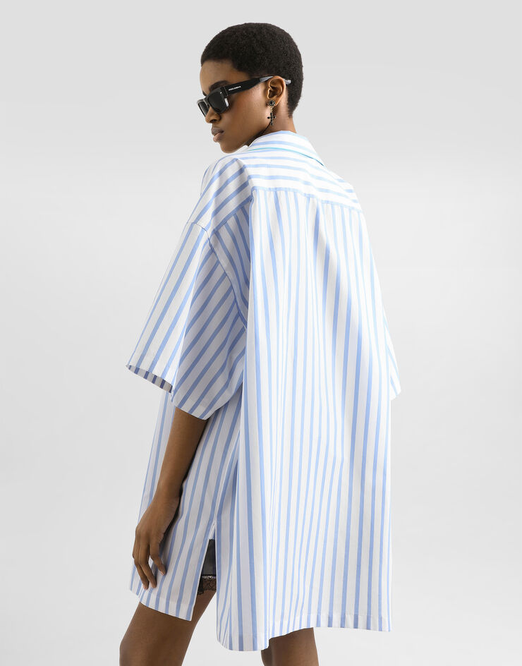 Dolce & Gabbana Striped poplin shirt Multicolor F5U31TFR52W
