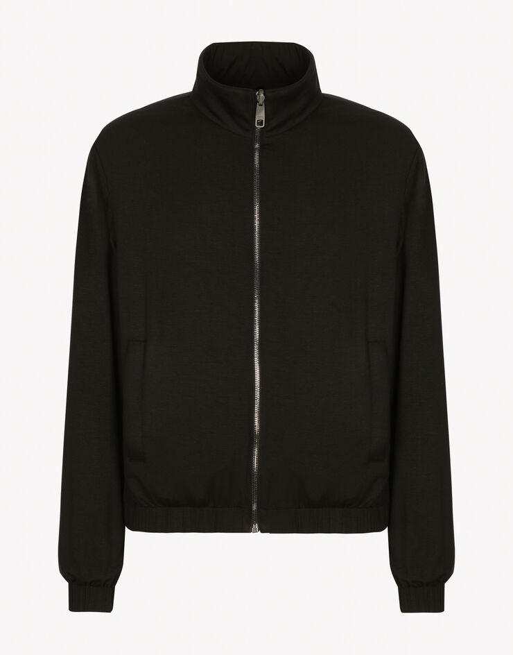 Dolce&Gabbana Light nylon jacket with branded tag Black G9AOFTGG731