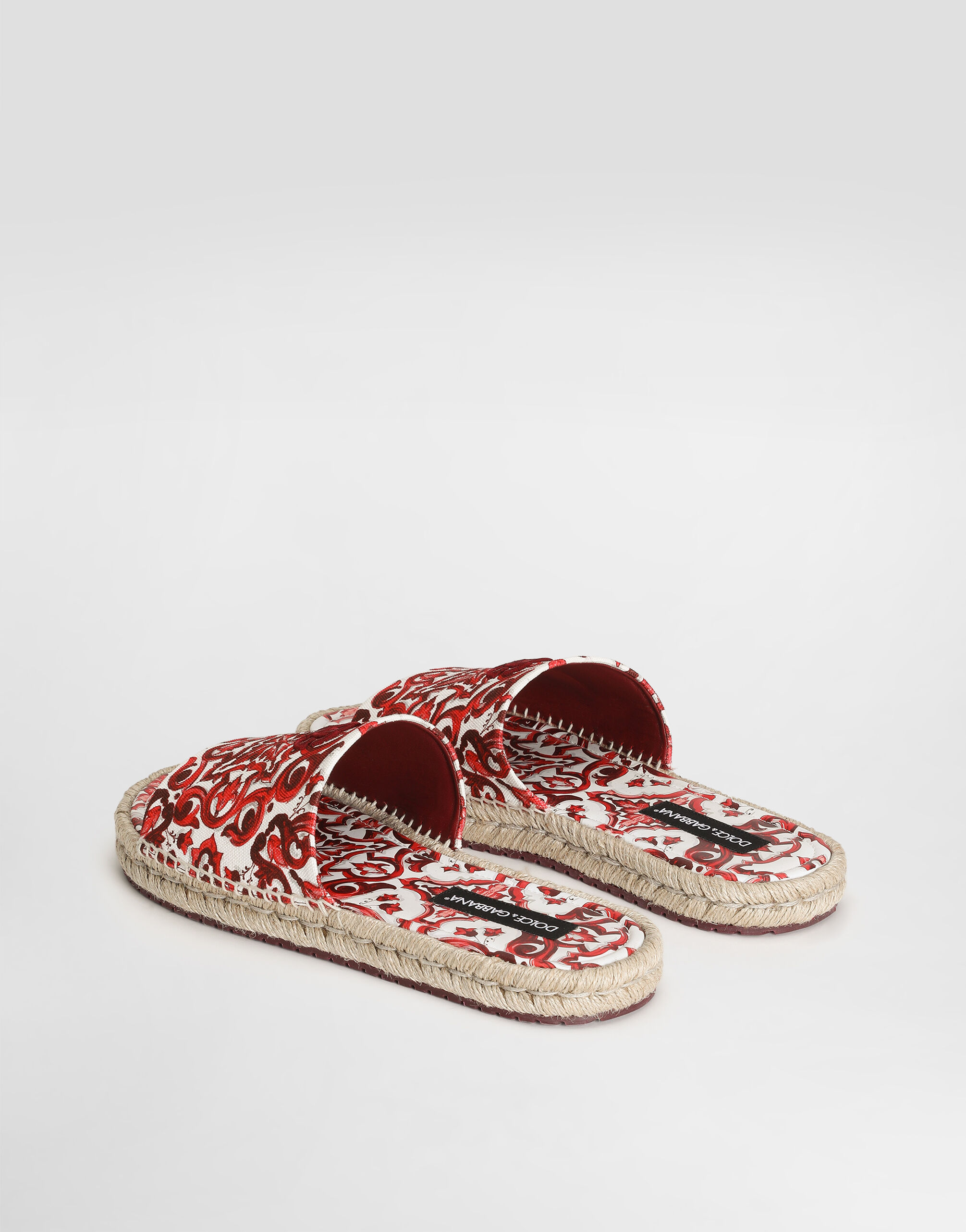 Majolica-print canvas espadrilles in Multicolor for Men