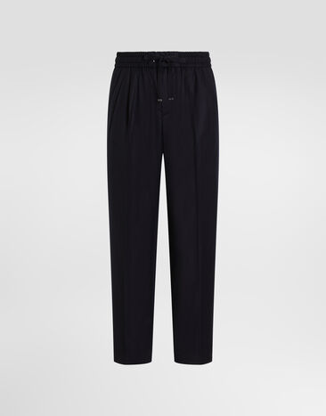 Dolce & Gabbana Flannel jogging trousers Blue GP26FTFUBG8
