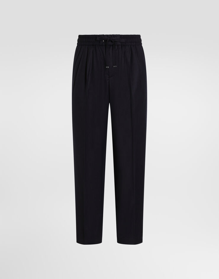 Dolce & Gabbana Flannel jogging trousers Dolce & Gabbana Flannel jogging trousers Blue GP26FTFUBG8
