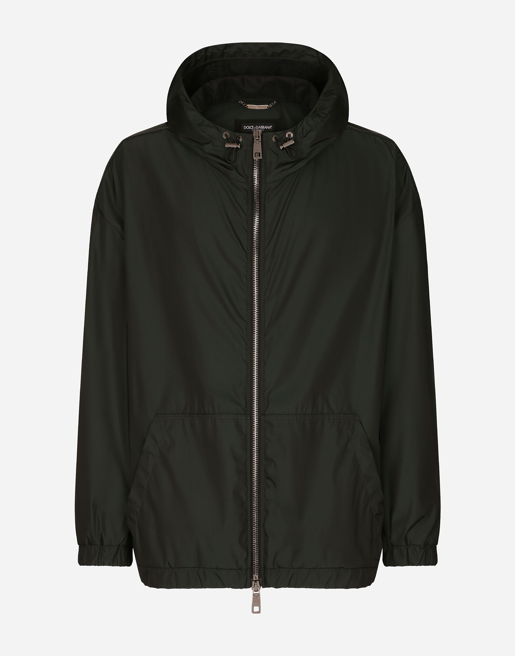 Dolce & Gabbana Nylon jacket with hood Grey G9AVDTGH464