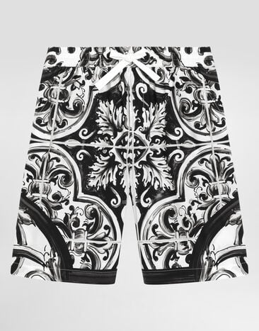 Dolce & Gabbana Majolica-print cotton poplin bermuda shorts Multicolor L43Q47FI5JF