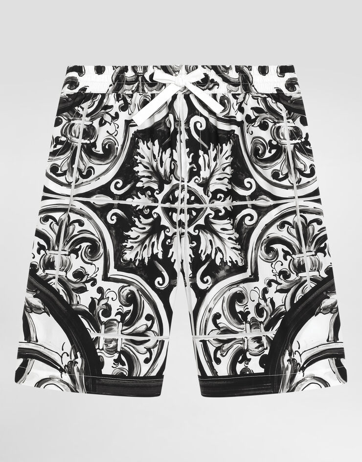 Dolce & Gabbana Majolica-print cotton poplin bermuda shorts Multicolor L43Q47FI5JF