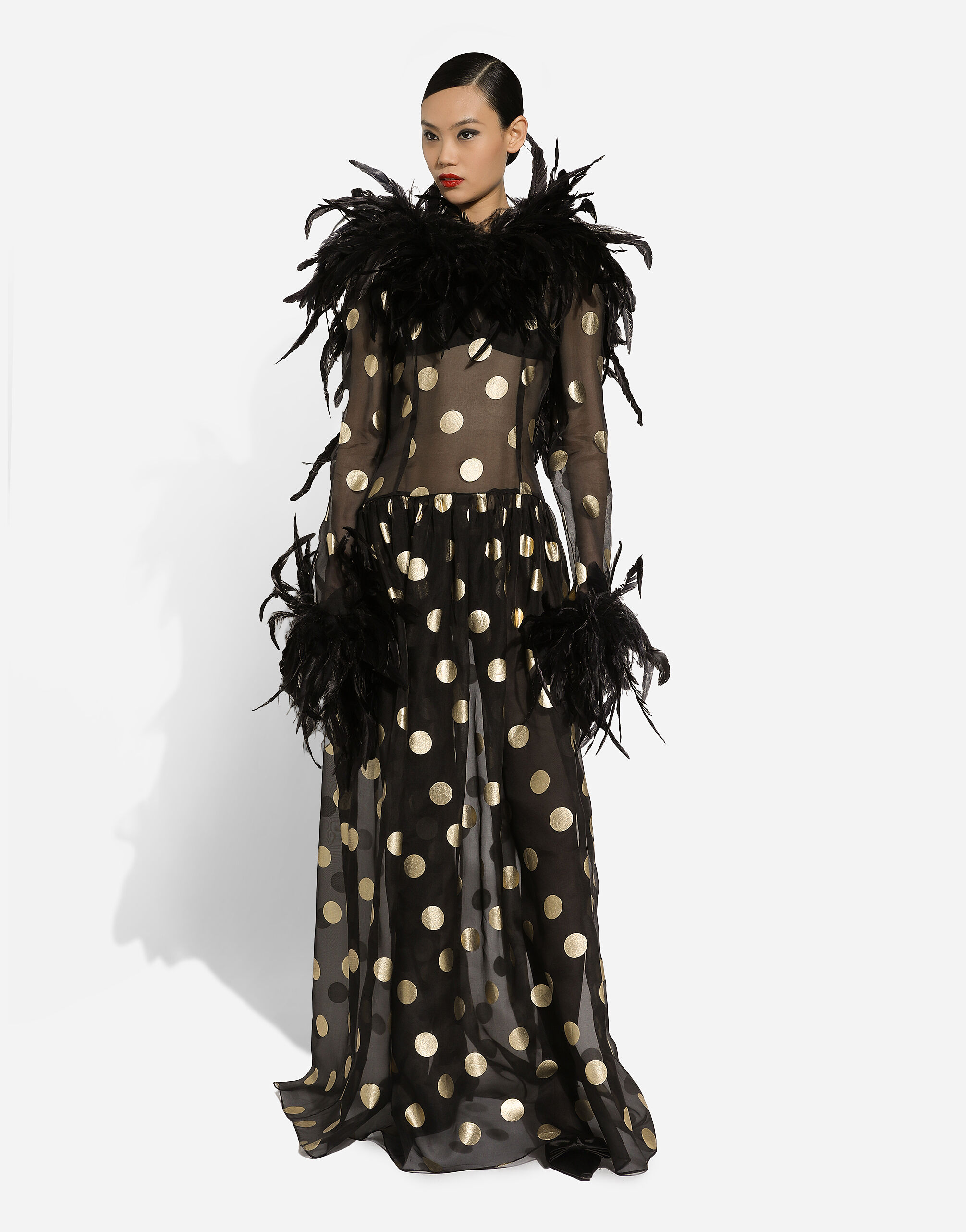 Polka dot organza dress outlet