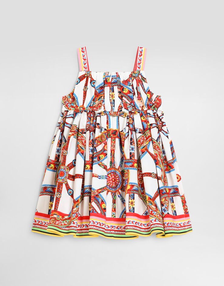 Dolce & Gabbana Carretto-print poplin dress Multicolor L24DU2FI5O4