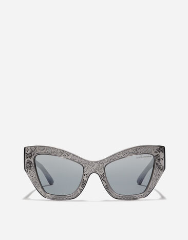 Dolce & Gabbana Gafas de sol DG Pizzo Plateado VG2320VM56G