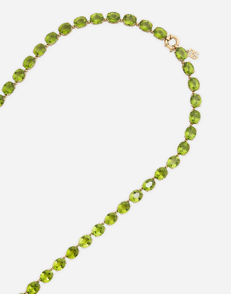 Dolce & Gabbana Collar largo Anna en oro amarillo de 18 kt con peridotos Dorado WNQA6GWPE01