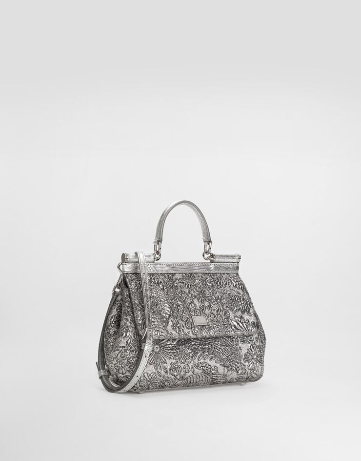 Dolce & Gabbana Medium Sicily handbag in brocade Dolce & Gabbana Medium Sicily handbag in brocade Silver BB6003BR817