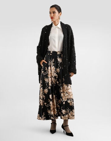 Dolce & Gabbana Bluse aus Crêpe de Chine Weiss F5R64TFUAGM