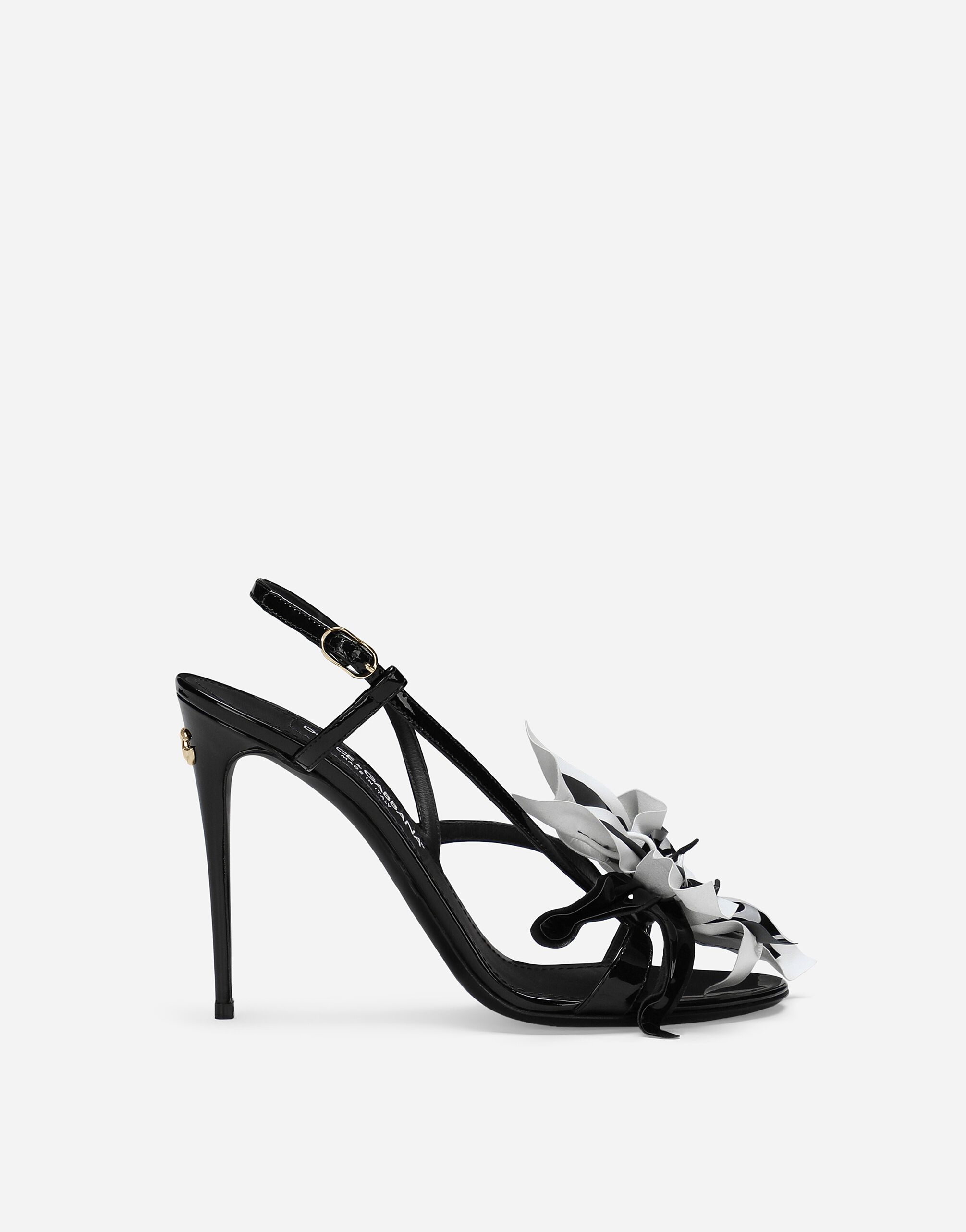 Dolce & Gabbana Patent leather sandals Black CR1339A1037