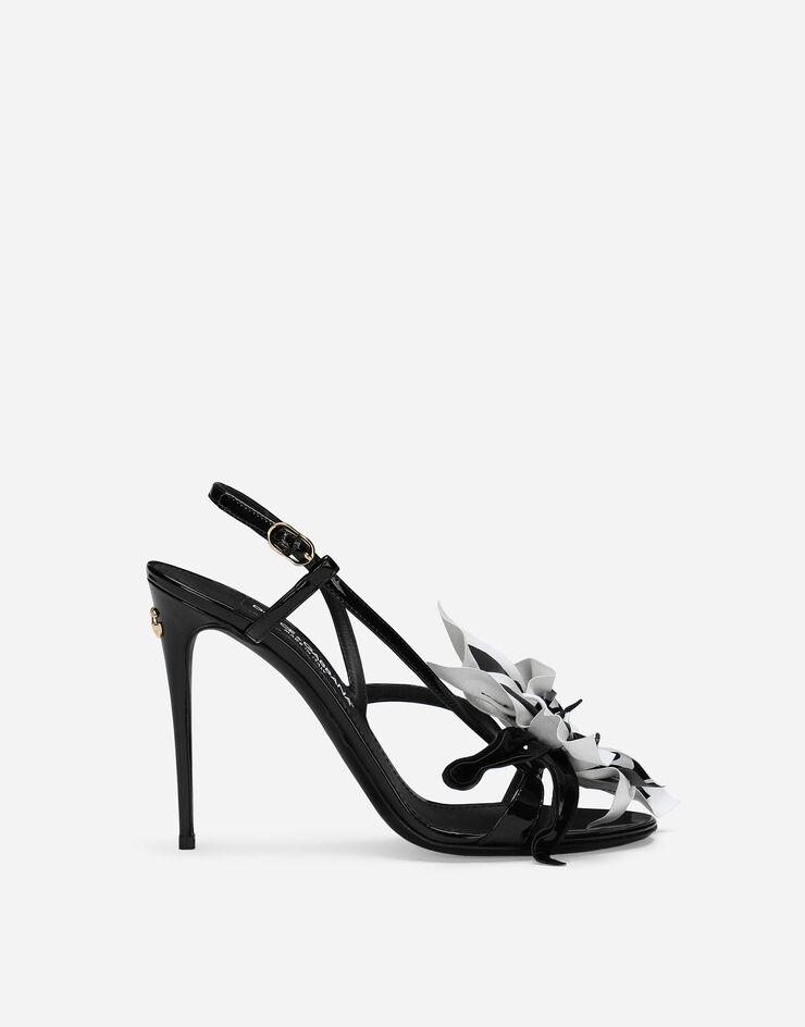 Dolce & Gabbana Sandalia de charol Negro CR1654AR253