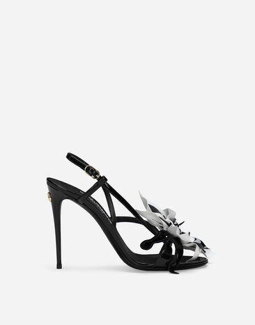 Dolce & Gabbana Patent leather sandals Black CR1654AR253