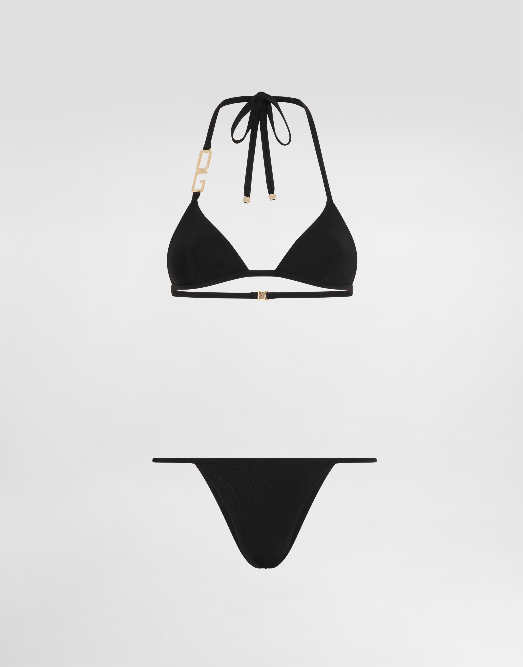 Triangle bikini with DG logo in Black for Women