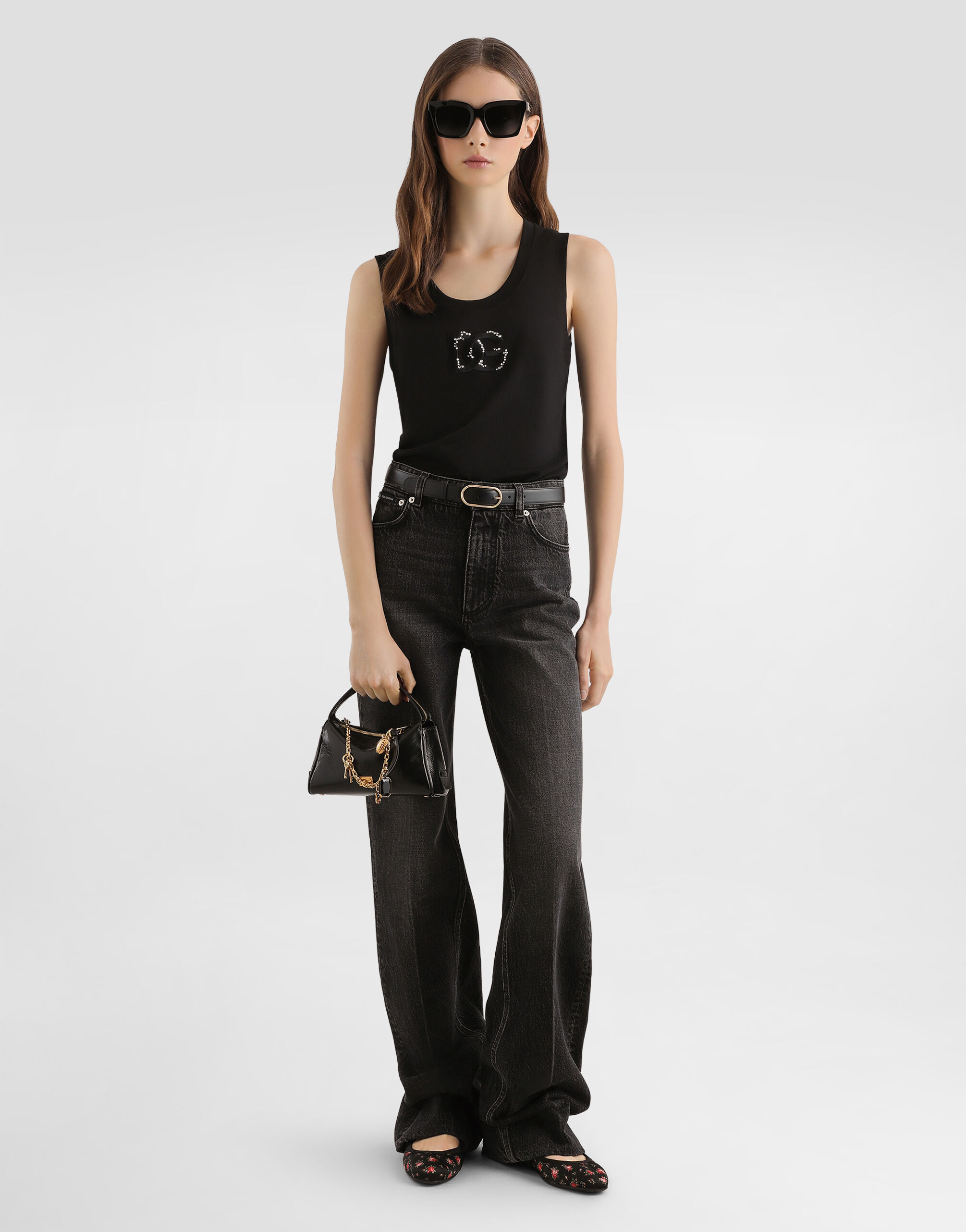 5-pocket denim trousers in Multicolor for Women | Dolce&Gabbana® US