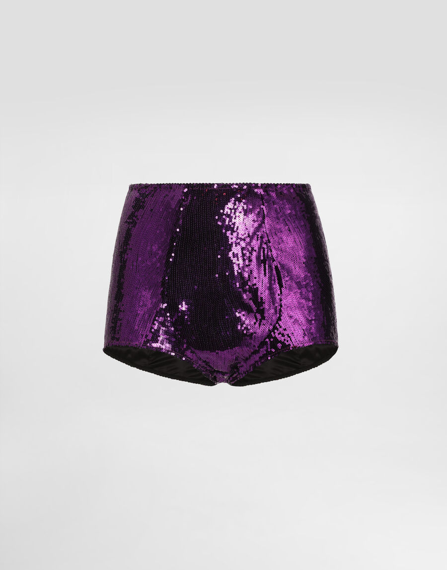 Sequined high-waisted panties