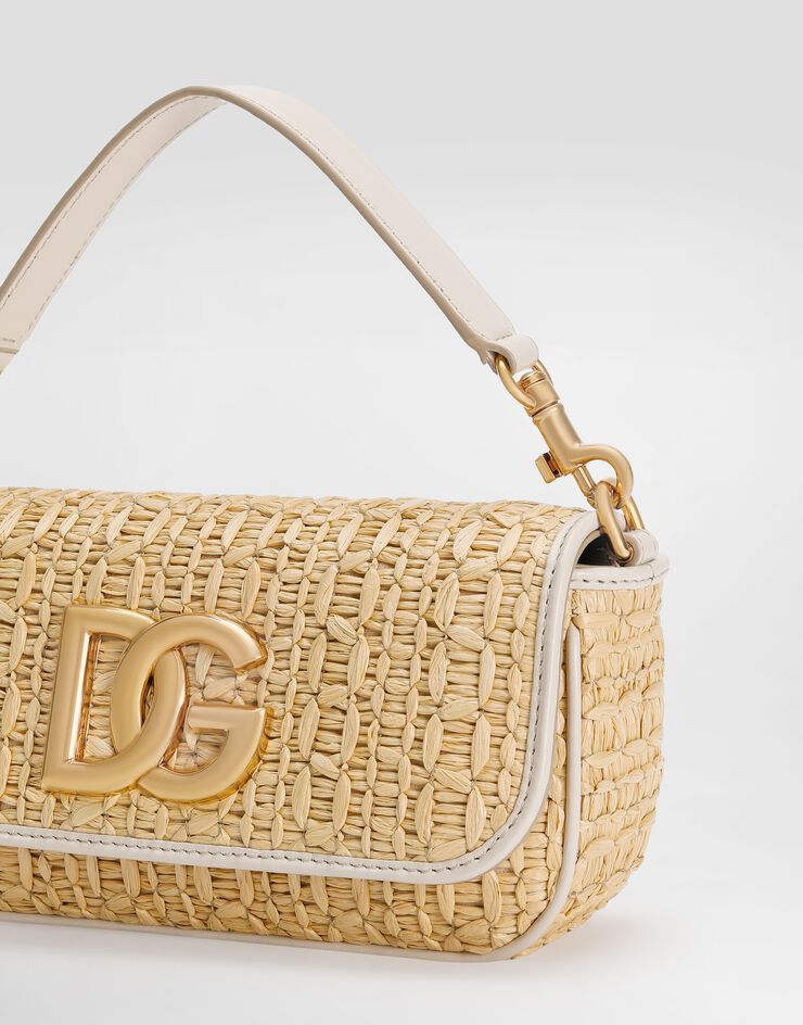 Dolce & Gabbana Schultertasche aus gehäkeltem Bast Mehrfarbig BB7836AC705