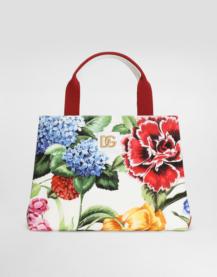Dolce & Gabbana Canvas handbag with floral print Print EB0116A6571