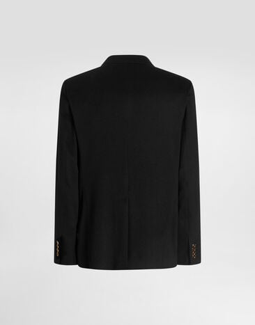 Dolce & Gabbana Zweireihige Jacke Portofino aus Kaschmir Schwarz G2NZ2TGJ763