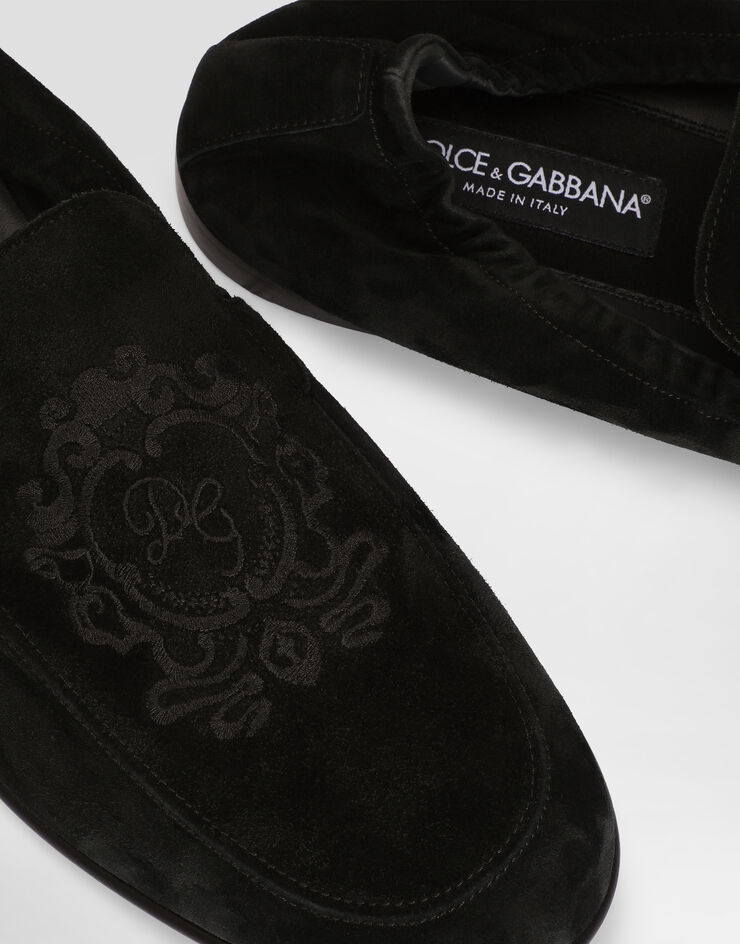 Dolce & Gabbana Calfskin slippers Black A50775A0685