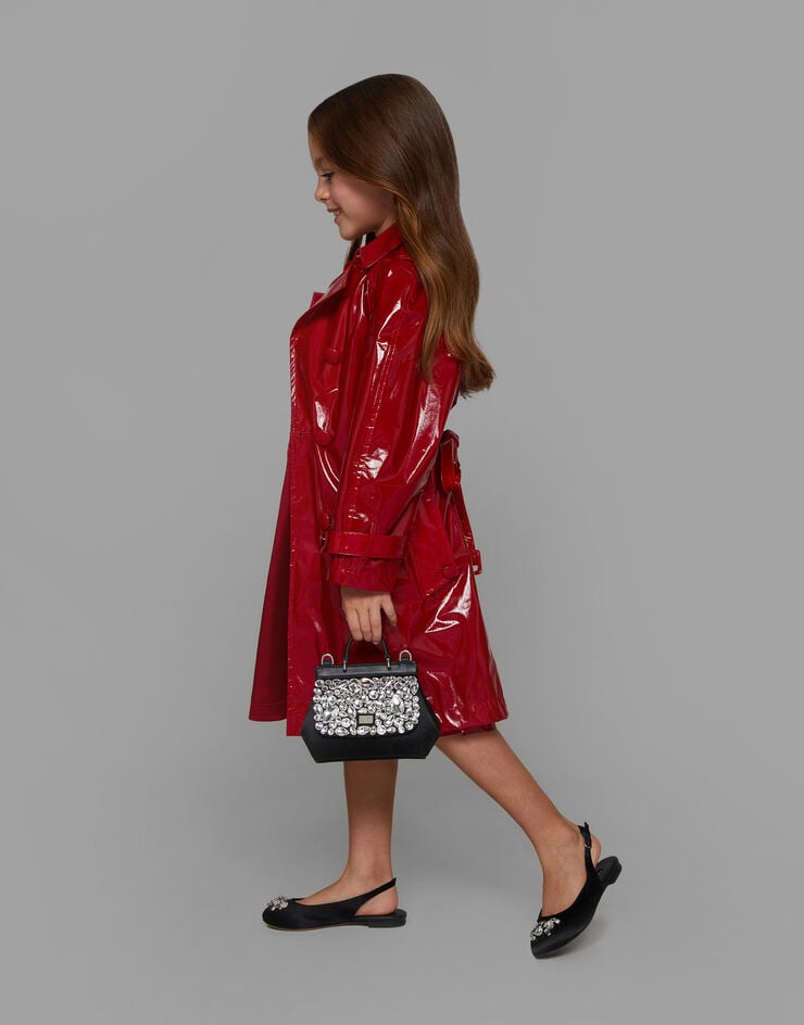 Dolce&Gabbana معطف ترنش من نسيج مطلي أحمر L54C46FUSGD